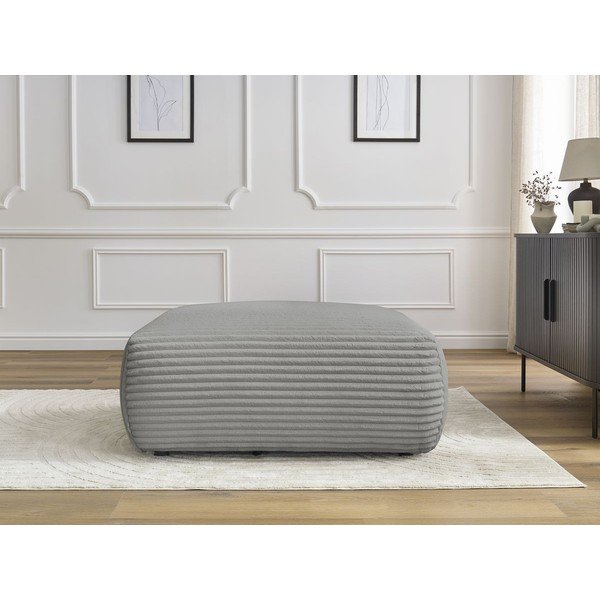 Ciemnoszary sztruksowy podnóżek Lucien – Bobochic Paris-image-1