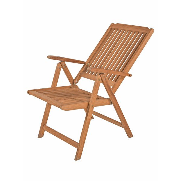 Brązowy drewniany fotel ogrodowy Solo – Garden Pleasure-image-2