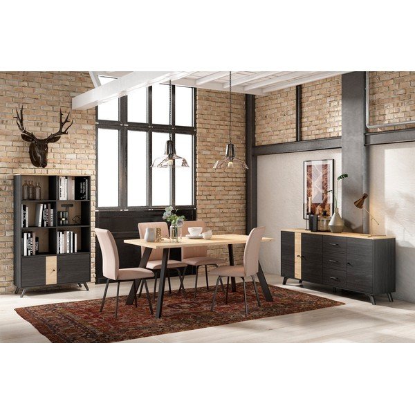 Stół z blatem w dekorze dębu 90x160 cm Texas – Marckeric-image-1