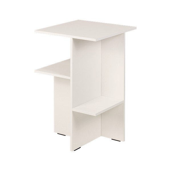 Szarobeżowa szafka nocna z półką Atik – noo.ma