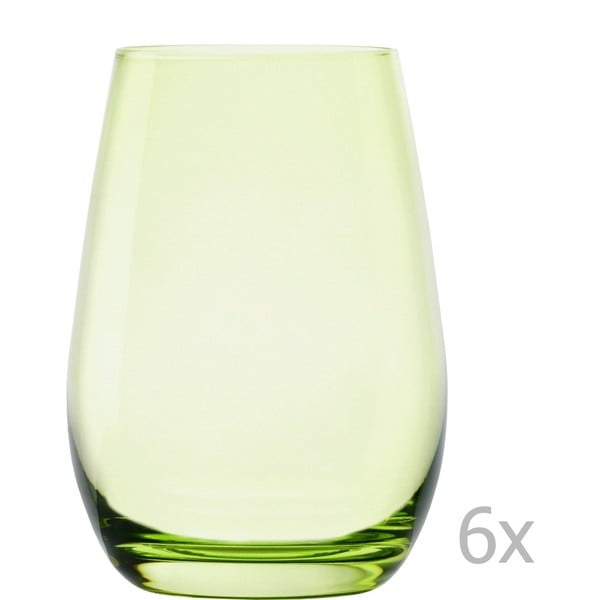 Zestaw 6 zielonych szklanek Stölzle Lausitz Elements, 465 ml