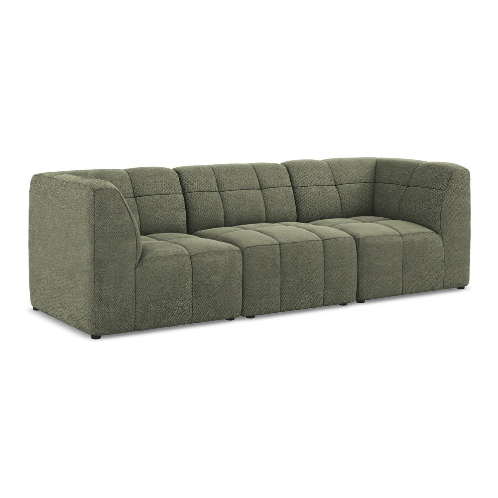 Zielona sofa z materiału bouclé 255 cm Aloha – Makamii