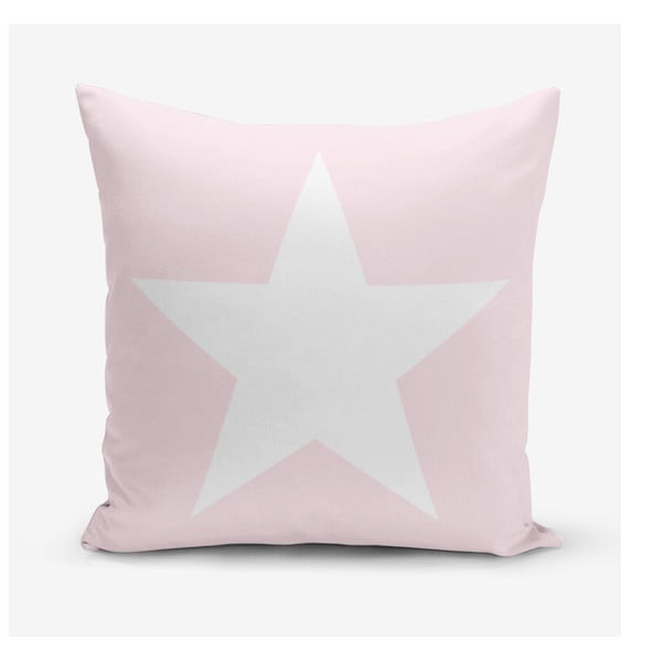 Poszewka na poduszkę z domieszką bawełny Minimalist Cushion Covers Star Pink, 45x45 cm