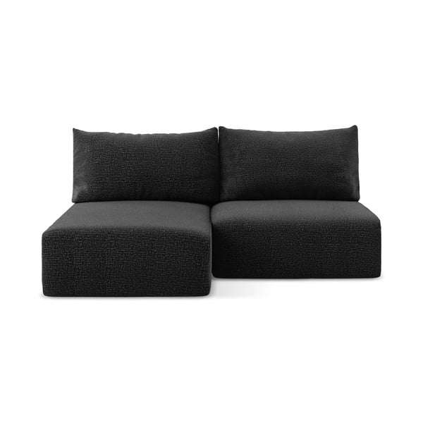 Czarny rozkładany/ze schowkiem narożnik (lewostronny) Kalena – Makamii