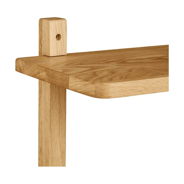 Wielopoziomowa półka z litego drewna dębowego w naturalnym kolorze 20 cm Townsville – House Nordic-image-4