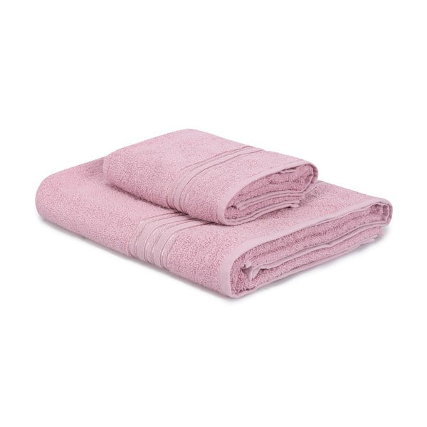 Różowe bawełniane ręczniki zestaw 2 szt. Dora – Foutastic