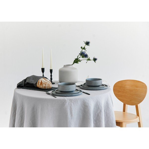 12-częściowy zestaw szarych naczyń kamionki Bonami Selection Malia-image-3