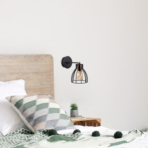 Kinkiet w czarno-brązowym kolorze ø 15 cm Kemah – Opviq lights-image-1