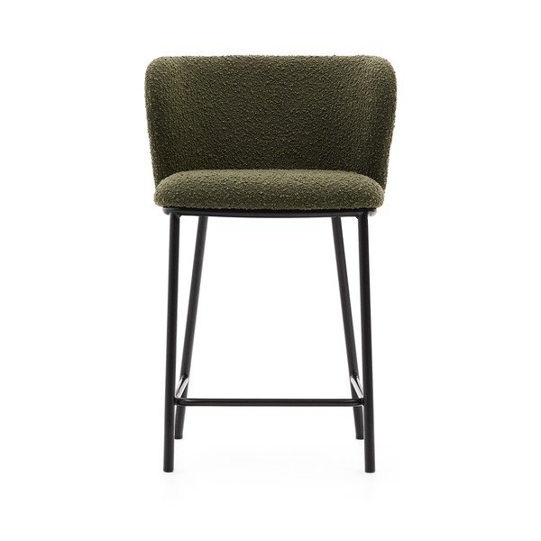 Zielony hoker (wysokość siedziska 65 cm) Ciselia – Kave Home-image-2