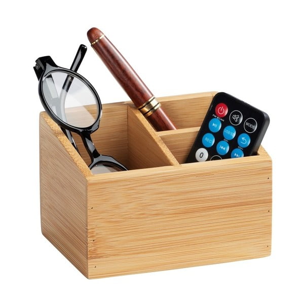 Bambusowy organizer łazienkowy z 3 przegródkami Wenko Terra-image-1