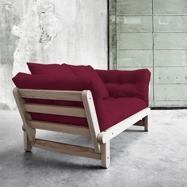 Sofa rozkładana Beat Beech/Light Bordeaux-image-1
