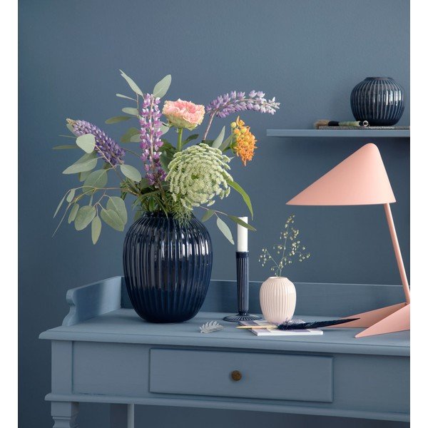 Ciemnoniebieski kamionkowy świecznik Kähler Design Hammershoi, wys. 16 cm-image-3