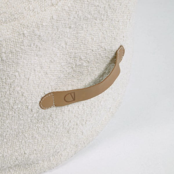 Biały puf Kave Home Adara, ø 50 cm-image-2