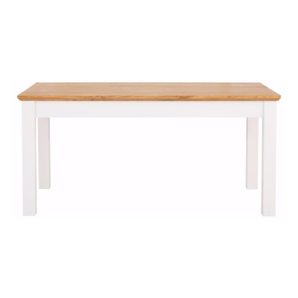 Biały stół z litej sosny z szufladą Støraa Suzie-image-2