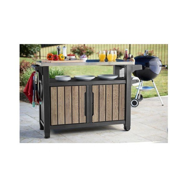 Plastikowy stolik grillowy 134x52 cm Deco Unity XL – Keter-image-1