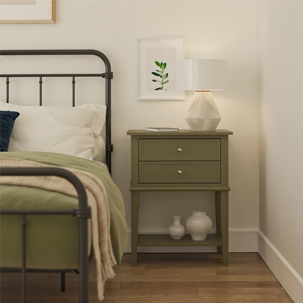 Szafka nocna w kolorze khaki Franklin – Støraa-image-1