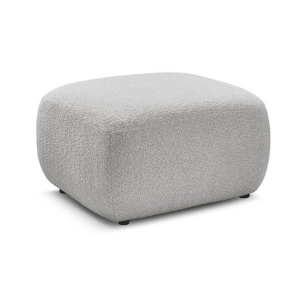 Jasnoszary podnóżek z materiału bouclé Montaigne – Bobochic Paris-image-2