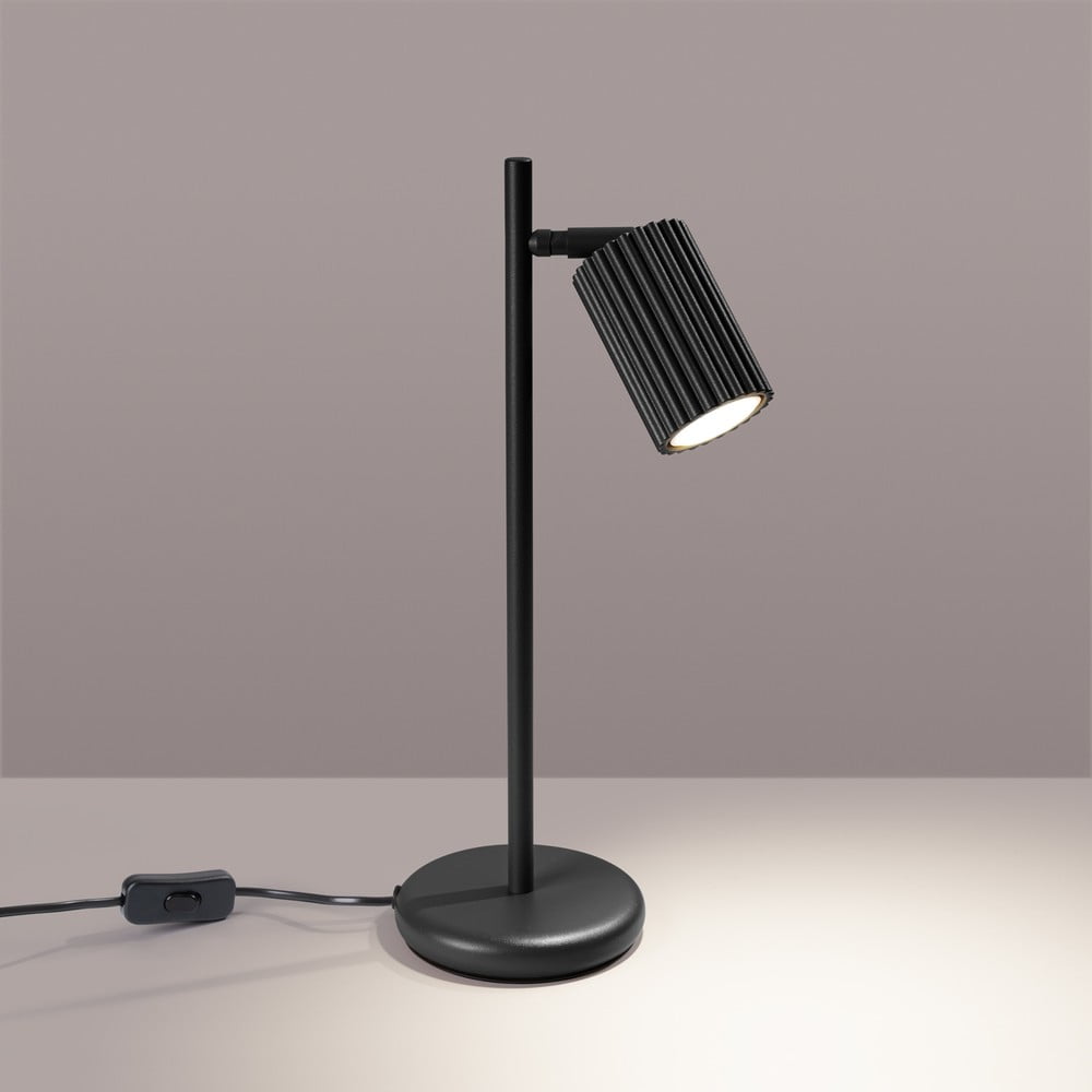 Czarna lampa stołowa (wysokość 43 cm) Gleam – Sollux (zdjęcie 7)