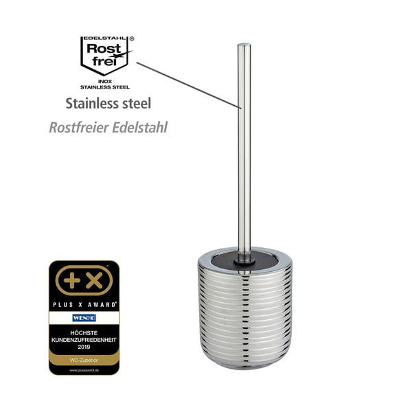 Ceramiczna szczotka do WC w kolorze srebra Vilalba – Wenko-image-4