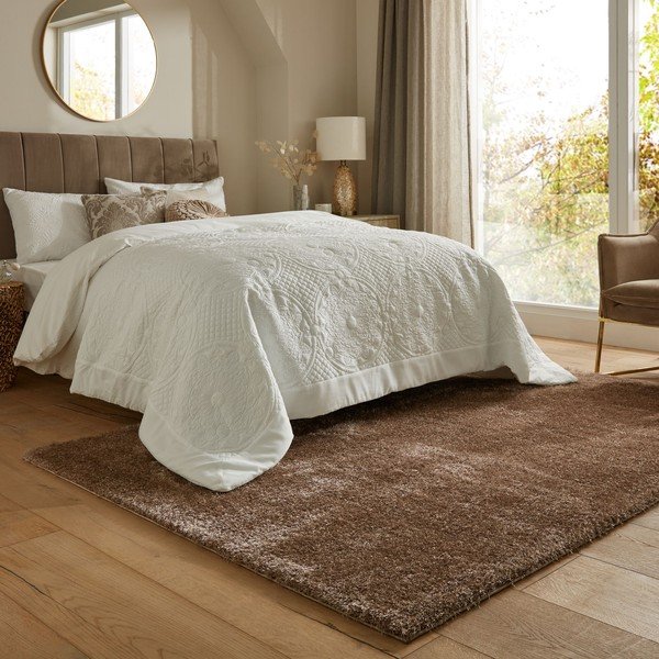 Brązowy dywan z włókien z recyklingu 120x170 cm Velvet – Flair Rugs-image-1