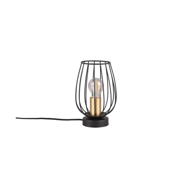 Lampa stołowa w czarno-złotym kolorze (wys. 24,5 cm) Grid – Trio