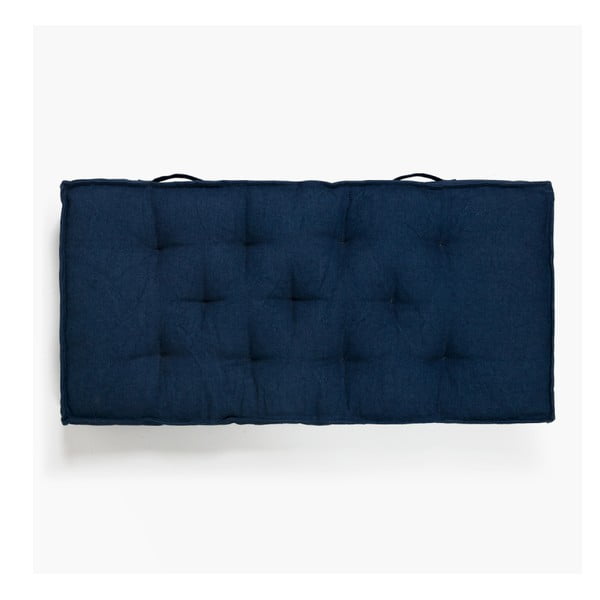 Niebieska poduszka na krzesło Indigo, 120x60x13 cm
