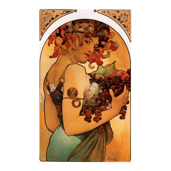 Obraz "Fruit" (Alfons Mucha), 26x40 cm
