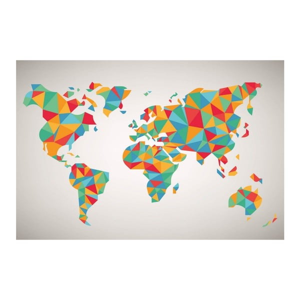 Obraz Homemania Maps World Puzzle, 70x100 cm