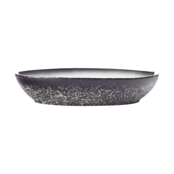 Biało-czarna ceramiczna owalna miska Maxwell & Williams Caviar, dł. 25 cm