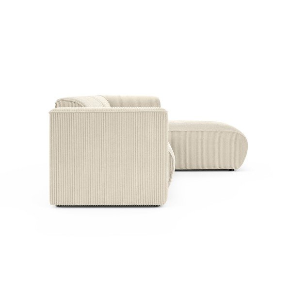 Beżowy sztruksowy narożnik (prawostronny/z szezlongiem) Merid  – Ropez-image-3