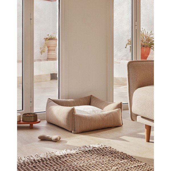 Brązowe legowisko dla psa 60x60 cm Toby – Kave Home-image-3