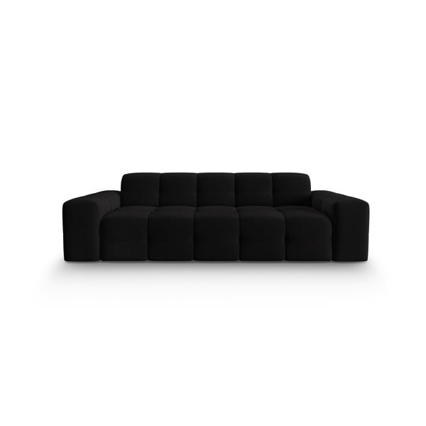 Czarna aksamitna sofa 222 cm Kendal – Micadoni Home
