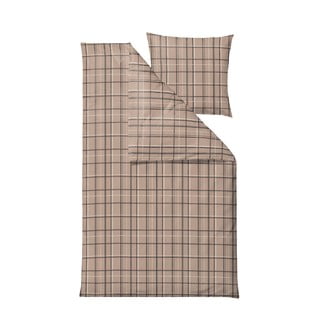 Brązowa pościel jednoosobowa z bawełny organicznej 140x200 cm Define – Södahl