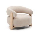 Beżowy fotel z tkaniny szenilowej Granite – Kave Home
