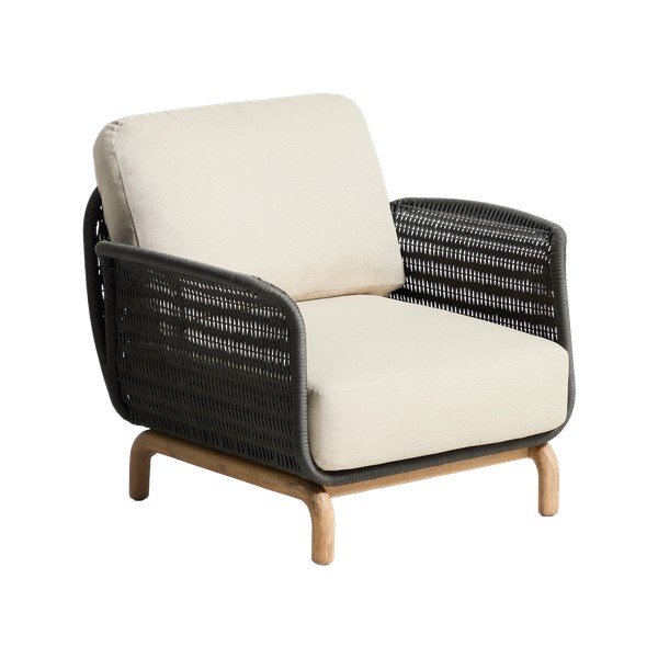 Beżowy tapicerowany fotel ogrodowy Alipa – Kave Home