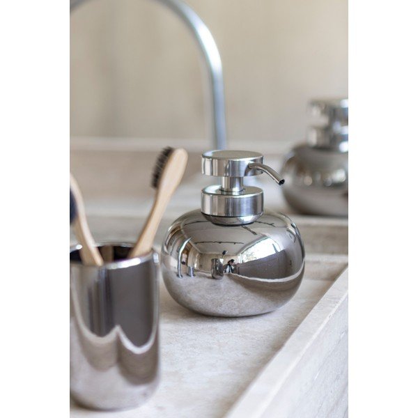Ceramiczny dozownik do mydła w kolorze srebra 200 ml Lotus – Mette Ditmer Denmark-image-1