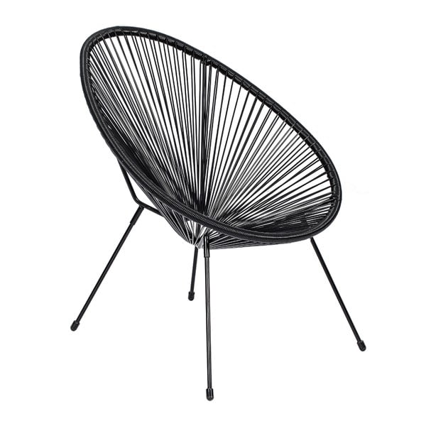 Czarny metalowy/plastikowy fotel ogrodowy Avocado Comfort – Bonami Selection-image-4