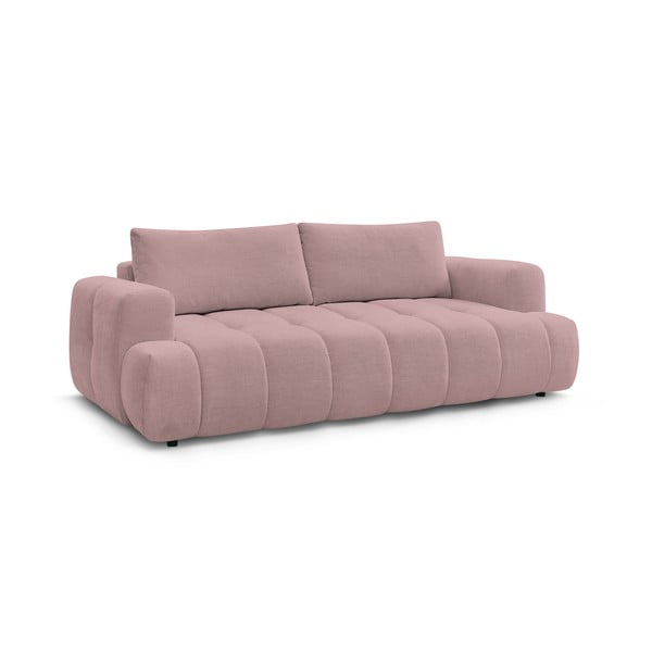 Różowa rozkładana/ze schowkiem sofa 251 cm Fuji – Bobochic Paris-image-3