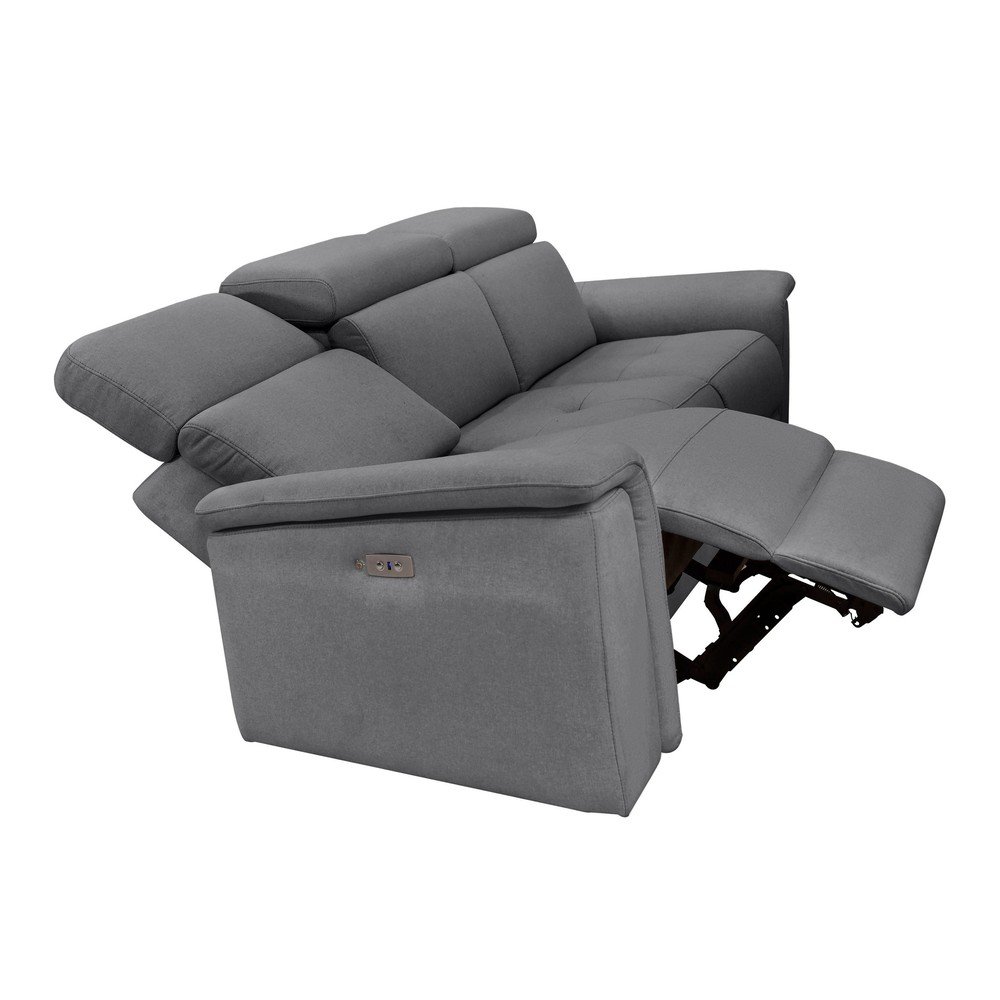 Szara skórzana sofa 211 cm Pareli – Støraa (zdjęcie 7)