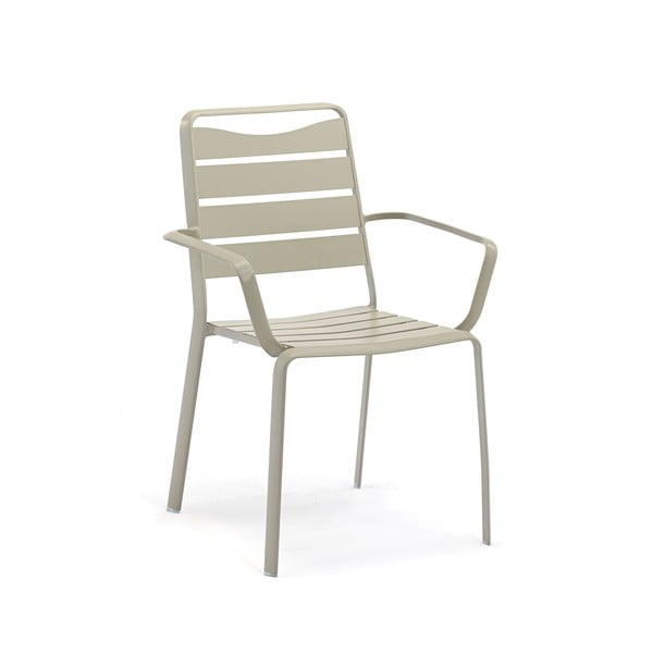 Zestaw 4 krzeseł ogrodowych z aluminium z podłokietnikami Ezeis Spring