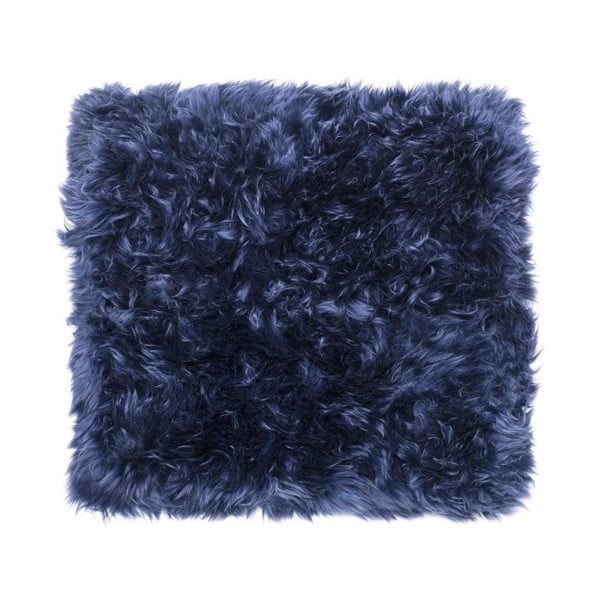 Granatowy dywan kwadratowy z owczej wełny Royal Dream Zealand, 70x70 cm
