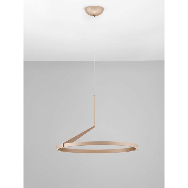 Aluminiowa lampa wisząca LED ze ściemniaczem w kolorze różowego złota ø 60 cm Tilia – Nova Luce-image-4