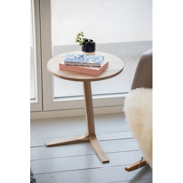 Okrągły stolik z litego drewna akacjowego ø 40 cm Acina – Wenko-image-1