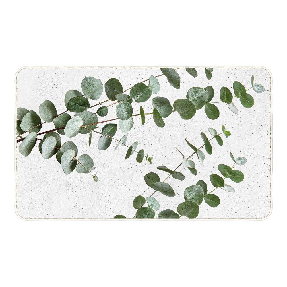 Biało-zielony dywan 45x75 cm Stevia – douceur d'intérieur