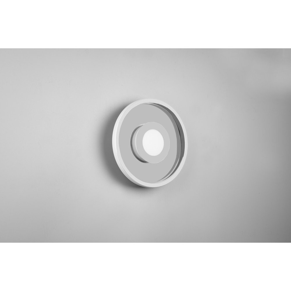 Metalowa lampa sufitowa LED w kolorze błyszczącego srebra ø 30 cm Ascari – Trio (zdjęcie 3)