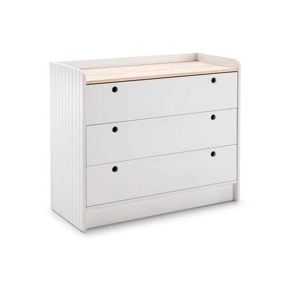 Biała komoda z 3 szufladami Marckeric Monte-image-2
