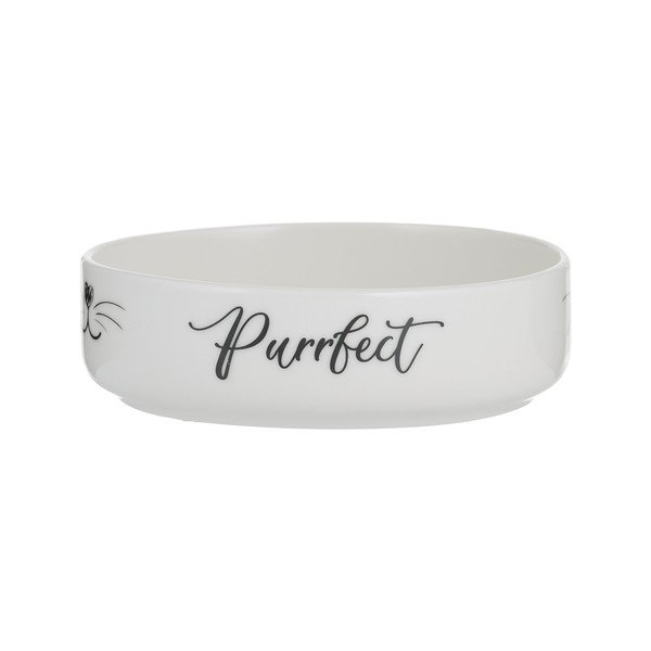 Biała kamionkowa miska dla kota Mason Cash Purrfect, ø 13 cm