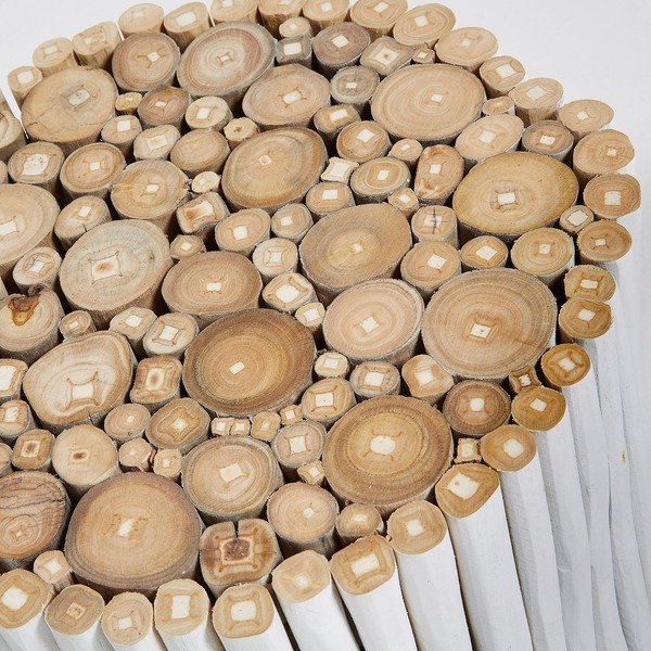 Biały stolik z drewna tekowego Kave Home Filippo, ⌀ 35 cm-image-2