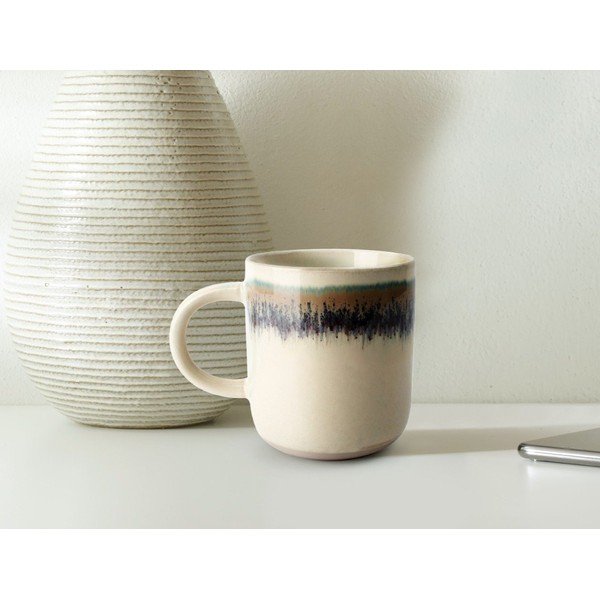 Beżowy kamionkowy kubek 450 ml Muggies – Salt&Pepper-image-1