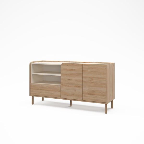 Komoda w dekorze dębu w naturalnym kolorze 141x75,5x44 cm Monza – Marckeric-image-4